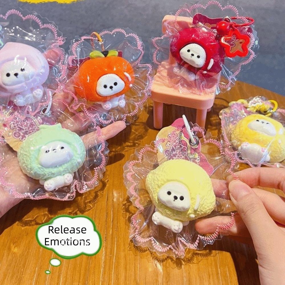Food-Grade Silicone Fruit Series Squeeze Toys Fruit Series Squishy Pendant Bag Decoration