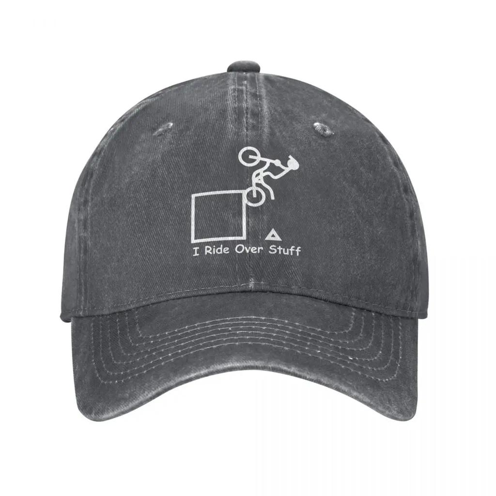 Винтажная бейсболка GasGas I Ride Over Stuff Refined Унисекс стиль Потертый деним Солнцезащитная кепка Кепки для активного отдыха Шляпа