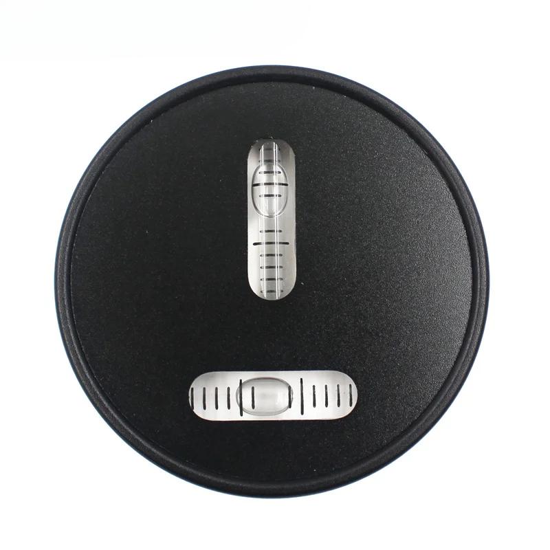 Т-образный двусторонний крановый спиртовой уровень с пузырьком из стекла, вертикальный двухосный горизонтальный измерительный инструмент, точность 9 мм/м, диаметр 74 мм