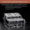 Handon Acrylic 3-Compartment Serving Tray with Slanted Telescopic Rack