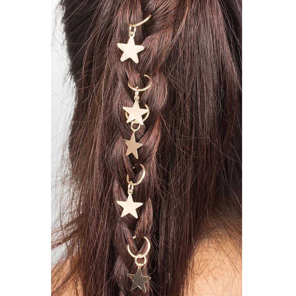 Женские заколки для волос в стиле хип-хоп с ручным крестом и звездой, аксессуары 5 шт.