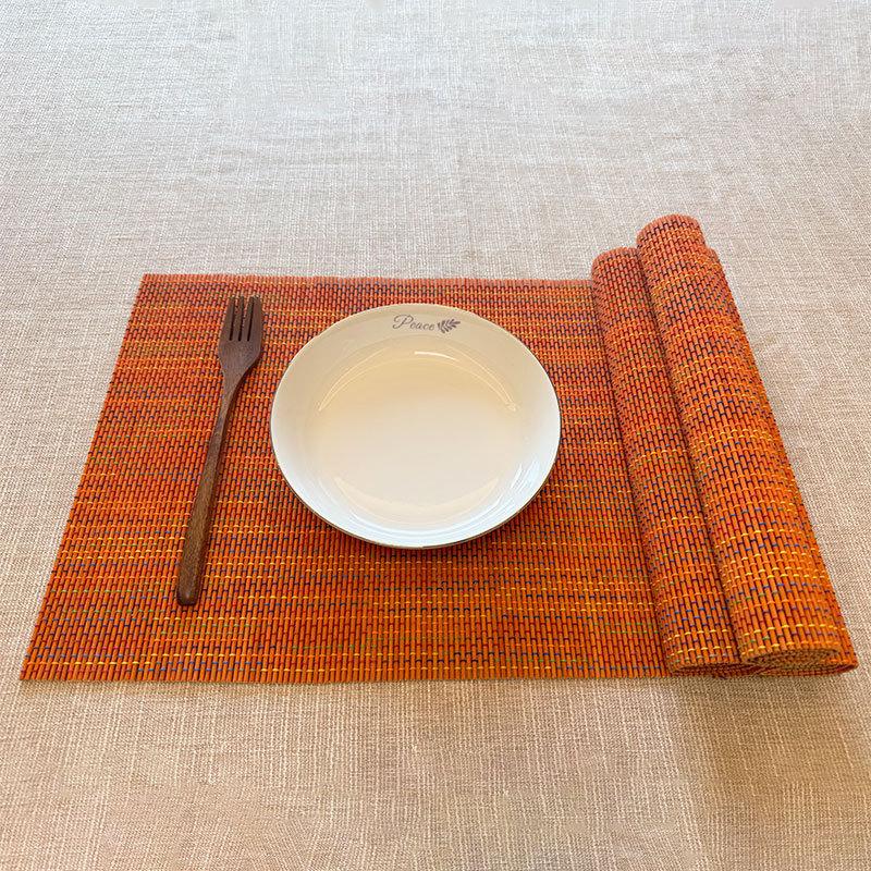 New Chinese tea mat, colorful rope weaving creative placemat, dry brewing zen tea set mat, non-slip tea table, tea ceremony insulation mat