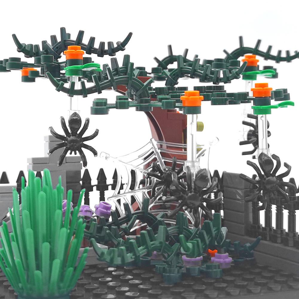 Украшение на Хэллоуин Строительный блок Кладбище Уличная сцена Орнамент Призрачный Жнец Игрушка