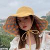 Складная шляпа рыбака Элегантная пляжная шляпа-ведро Модные шляпы для защиты от солнца Для дам Девушка