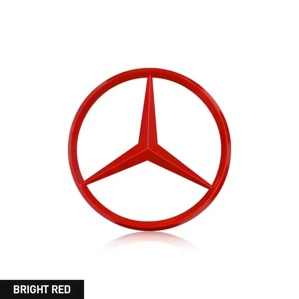 Автомобильная наклейка для Mercedes Benz 1 шт. 70 мм Значок двигателя автомобиля Наклейки на капот 3D Металлический значок Декоративная наклейка для Mercedes Benz AMG A