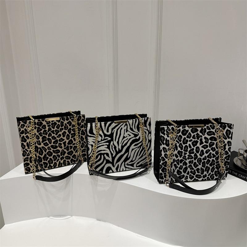 Zebra Leopard Fashion Pattern Women Large Capacity Shoulder Tote Bag Daily For