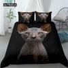 Пододеяльник с изображением канадского сфинкса и кошки King Queen Lovely Pet Kitty, комплект постельного белья для детей, подростков и взрослых, с милым животным, мягкий полиэстеровый пододеяльник