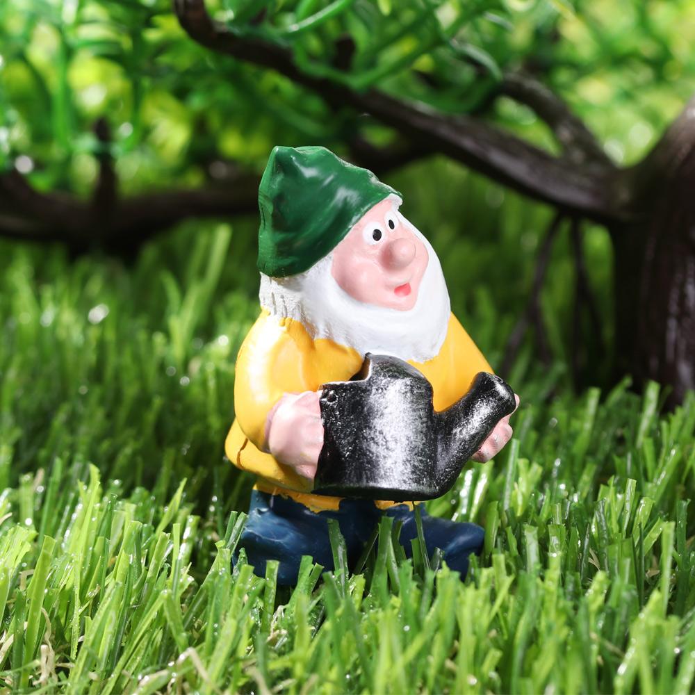 Hand-painted Fairy Garden Gnomes Desktop Decoration Miniature Dwarfs Statue Mini Gnome Figurines