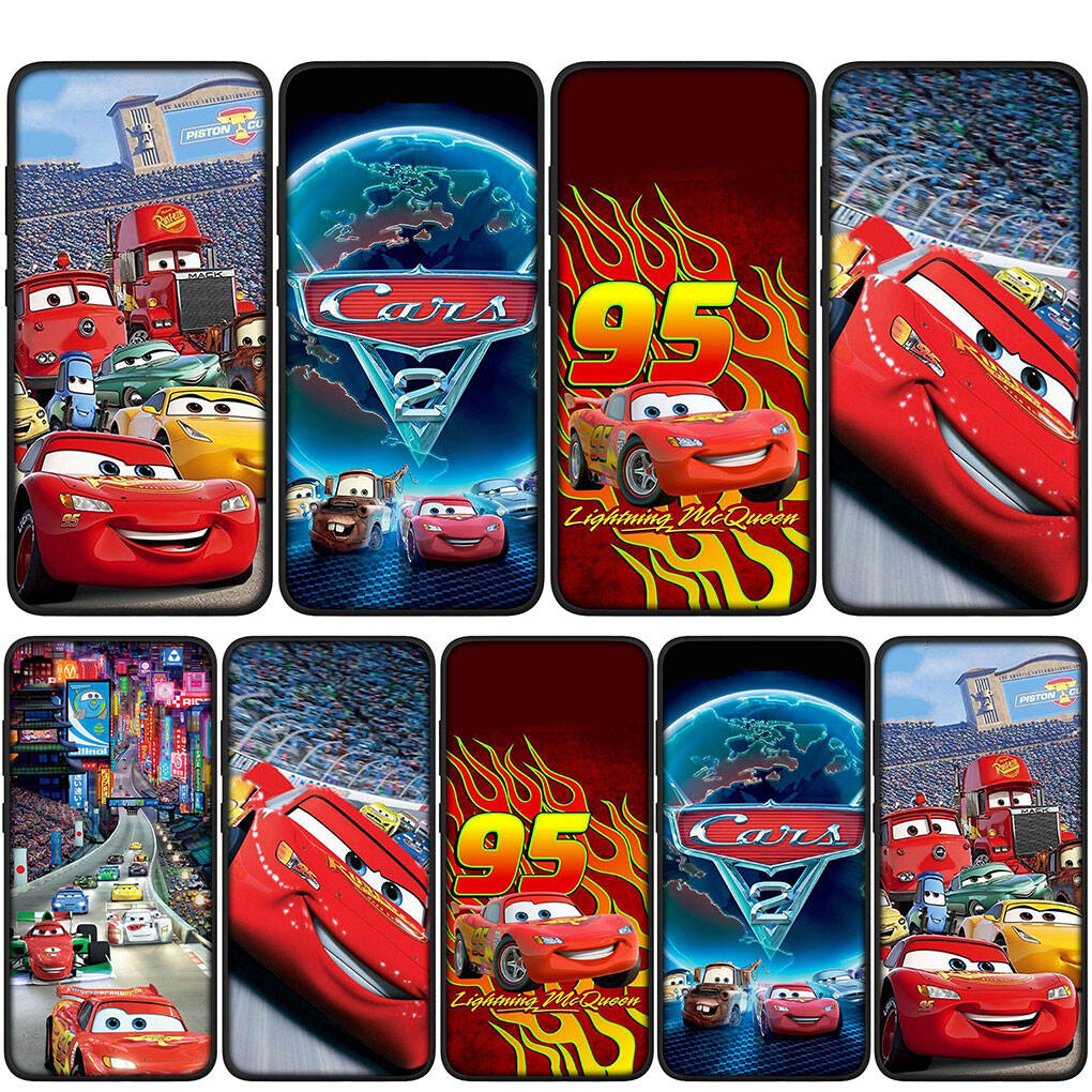 Для Samsung Galaxy S25 S24 S23 S22 Ultra FE Plus A17 A37 A57 A56 A55 A06 A16 A15 A36 A26 A35 A05 A54 A34 Чехол Милые Машинки Молния МакКуин 95 Обложка