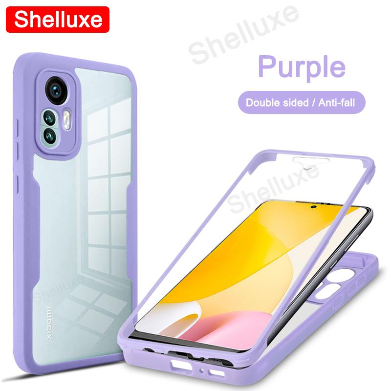 For Xiaomi12 360 Full Body Case Shelluxe For Xiaomi Mi 12 12X 12T 11 11T Mi11 Lite Mi11T Pro Silicone Double Sided Phone Cover