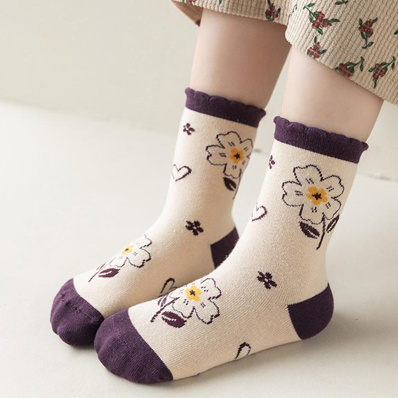 Kids Girls' Socks 5 Pairs Children's Short Tube Socks