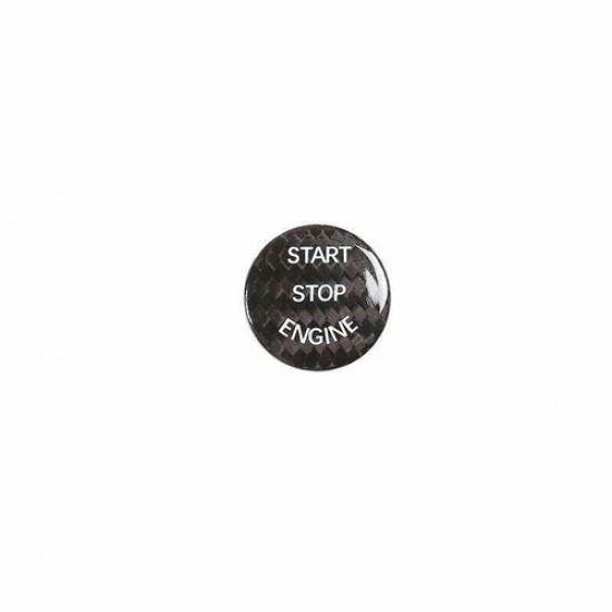 Cover Trim Car One-Click Startup Button Dry Carbon Fiber 18-22 For BMW 5 Series