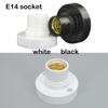 E14 Белый черный Лампочка переменного тока Патрон Цоколь Фитинг Винтовой Колпачок Светодиодная Лампа Крепление Лампы Адаптер Преобразователь 110 В-230 В