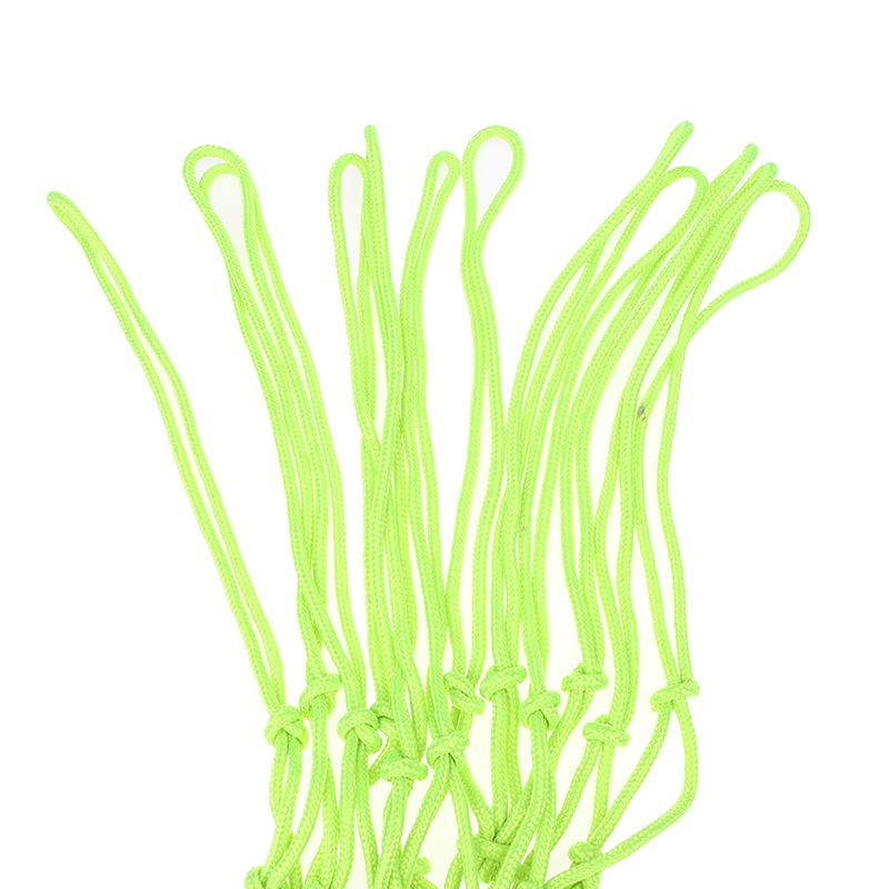 1Pc Glowing In The Dark Basketball Net Portable Durable Nylon Net Fluorescent Green Standard Basketball Sport Training Net