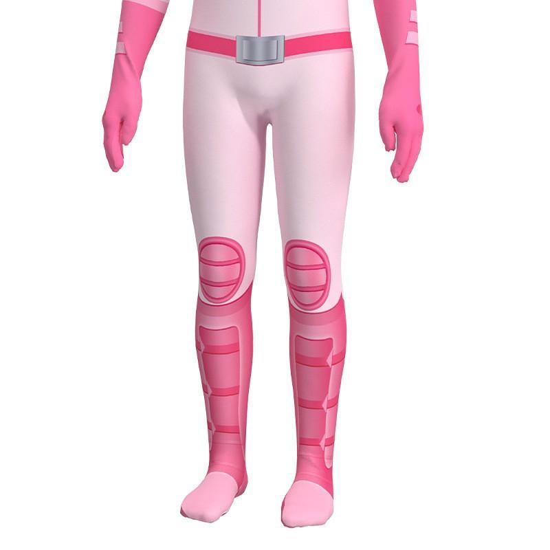 Super Mario Bros Movie Stretch Jumpsuit Princess Peach Cosplay Sexy Girls Game Costume