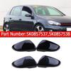 Накладки на зеркала заднего вида Аксессуары 5K0857537 5K0857538 Для VW GOLF 6 MK6 GTI R GTD 2008-2013 Touran Декоративные Черный Карбон