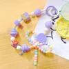 Candy Color Phone Buckle Beads Cute Lanyards  Bead Chain Pendant For Phone Strap