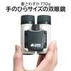 Kenko Binoculars LOGOS Magnification 8x Objective Lens Diameter 21mm Foldable Life Waterproof 170g Lightweight Design Gray GY 8×21DH 2-Axis LK-CL0821