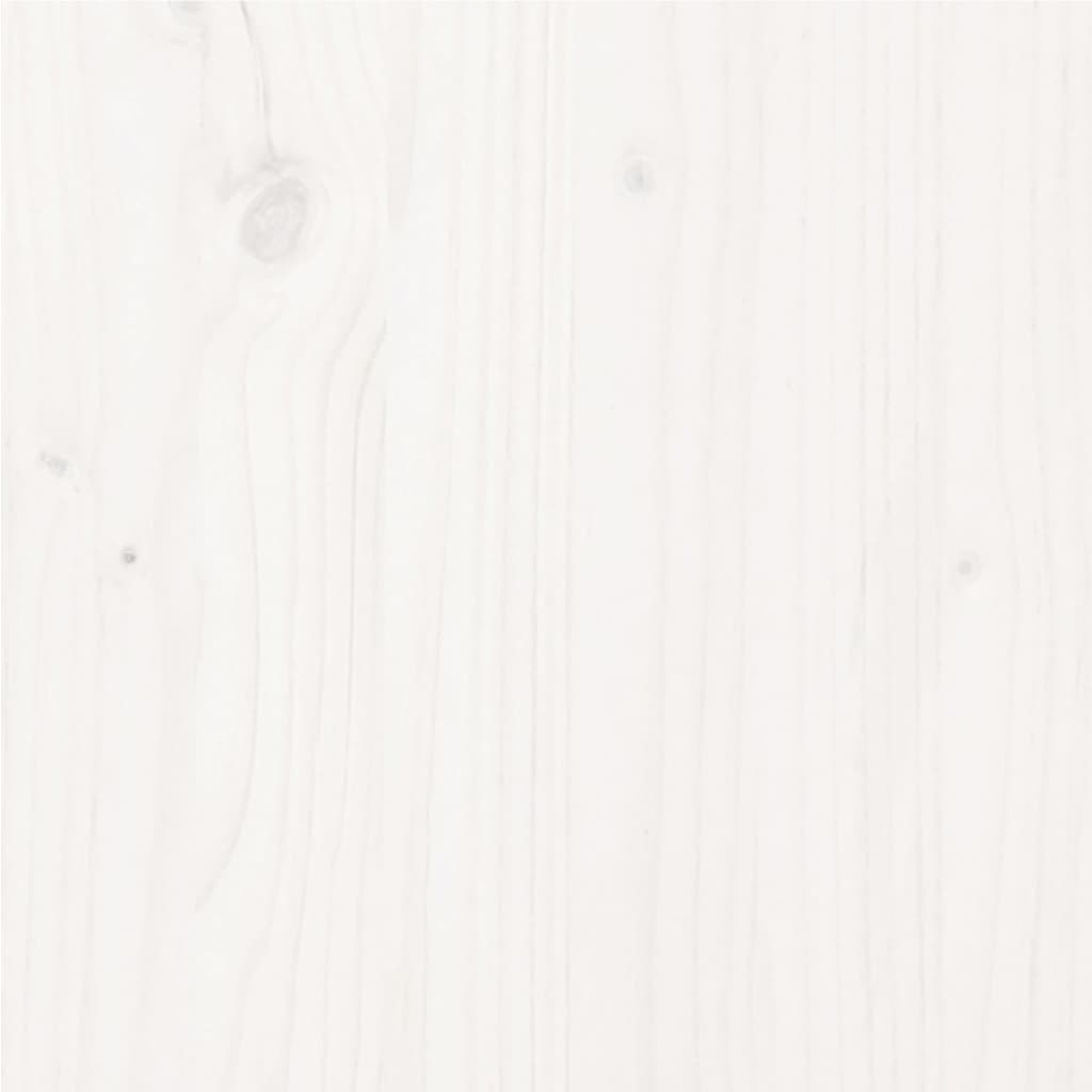 Solid Wood Bed White Pine 90x200 cm