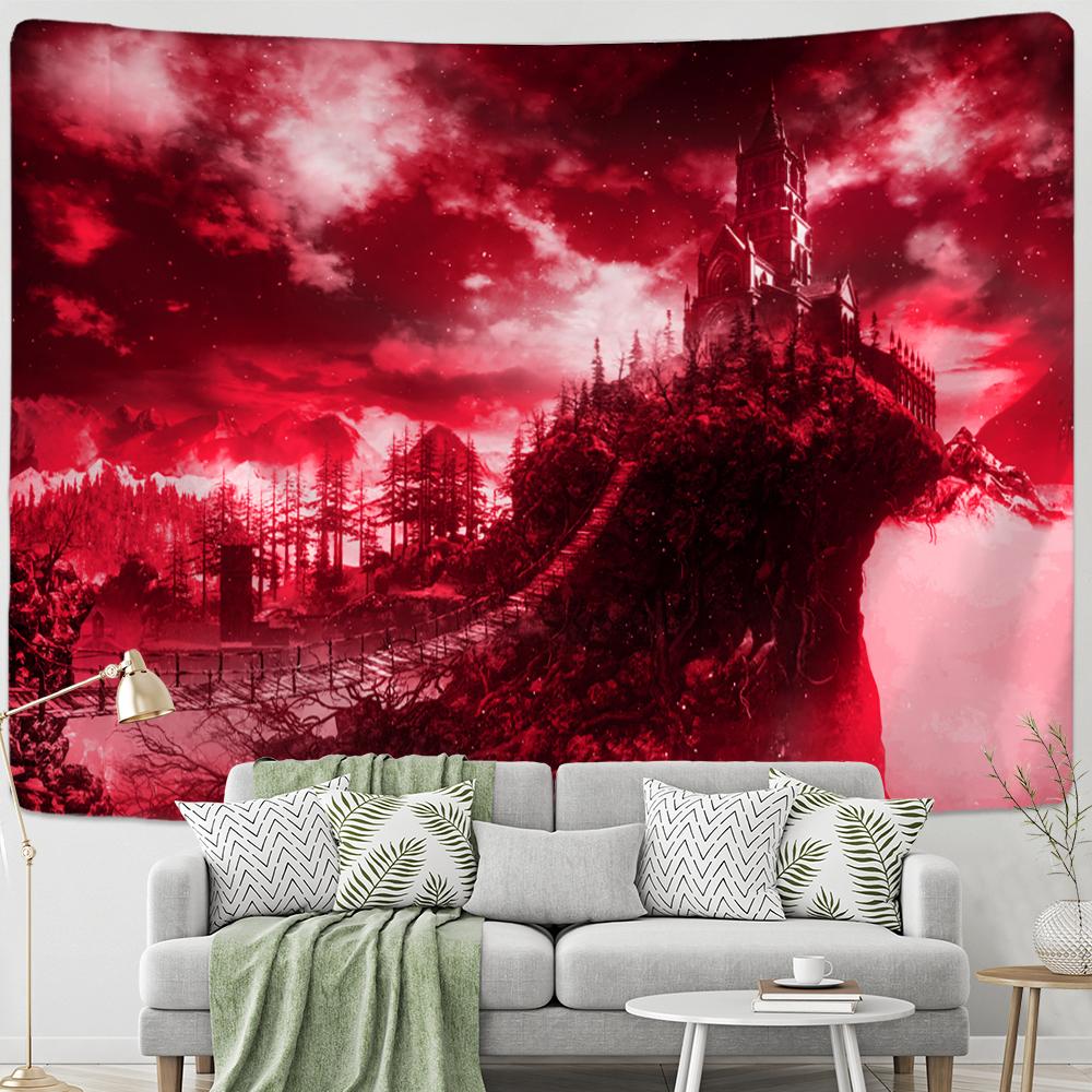 Психоделический гобелен для дома в джунглях, настенный гобелен, колдовство, богемный стиль, хиппи, тапиз, художественная эстетика, домашний декор для комнаты