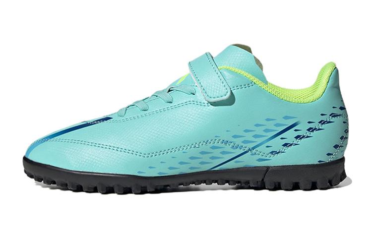 adidas X Speedportal .4 H/L TF Устойчивые к скольжению и истиранию Низкие детские футбольные бутсы Сине-желтые Детские GW8500