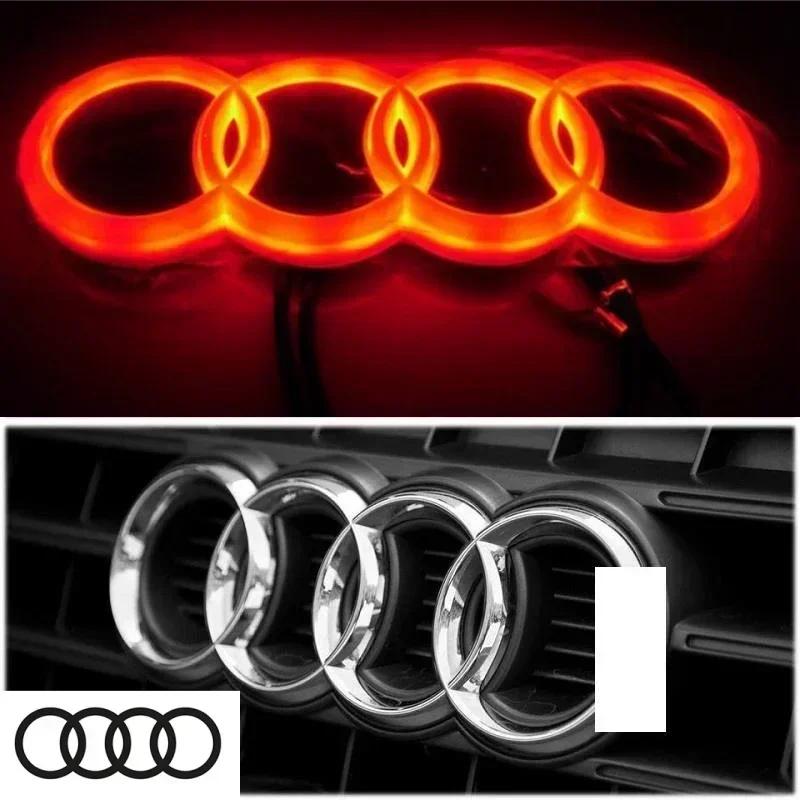 G6 FOR QQ5 TT RS A3 A4 A5A6A7 A8 S3 S4 S5 S6 S7 Q3 Q5 Q7 Q8 4D car front grille LED Four-ring logo lamp car external accessories.