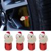 4Pcs Christmas Duck Glow in The Dark Tire Valve Caps Auto Tire Valve Stem Caps Tire Air Valve Caps for Cars Motorcycles Bicycles