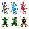 1pc Metal Gecko Frog Art Outdoor Garden Backyard Metal Animal Decoration Gift Home Deco Garden Micro Landscape Hanging Decoration