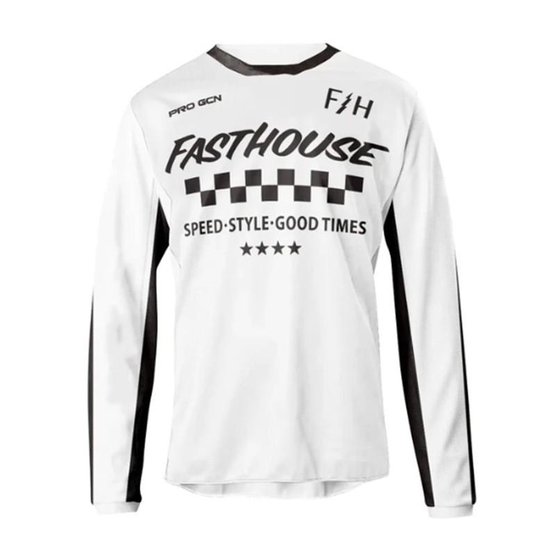 FASTHOUSE Men Women Quick-Dry Long Sleeve Cycling Jersey Mountain Bike Downhill Summer Ride