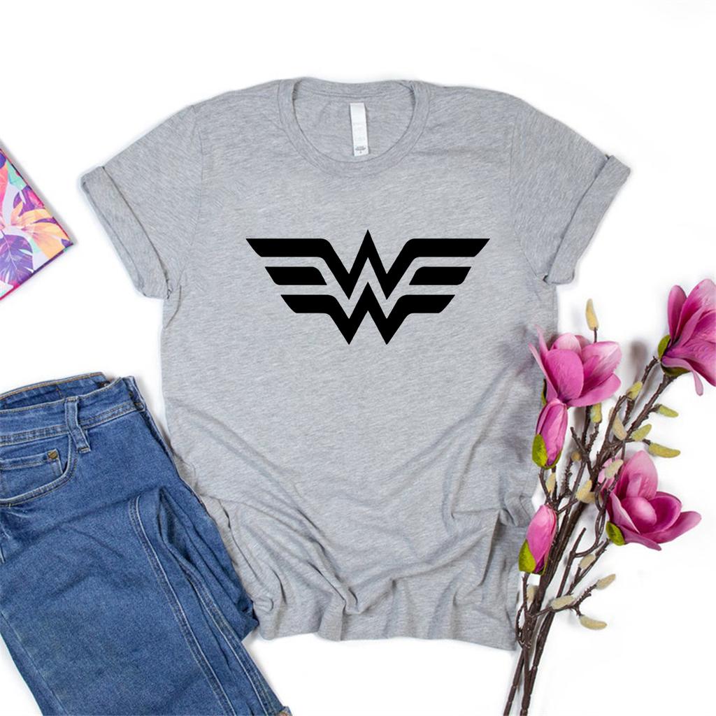 Wonder Female T-shirt Women Warrior T Shirts Superhero Tee Women Power Shirts Mothers Day Gift Casual Tees Tops