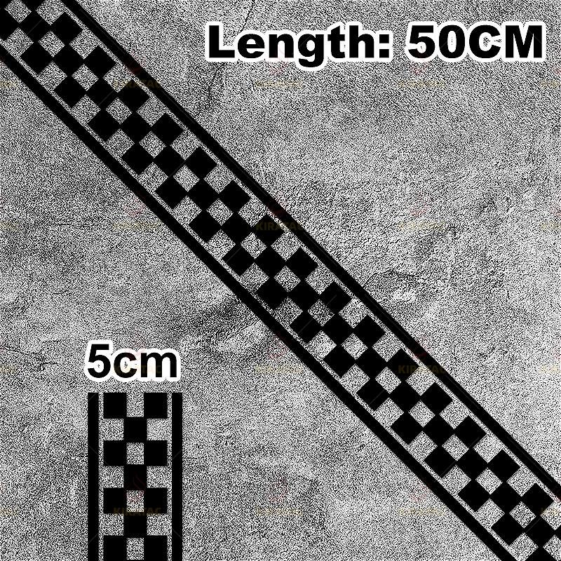 1 шт. Клетчатая полосатая наклейка на мотоциклетный шлем, прочная для обтекателя мотоцикла, топливного бака, дверей автомобиля, багажника, универсальные виниловые наклейки