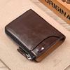 Leather Mens Wallet Business Card Holder Zipper Purse Luxury Wallets for Men RFID Protection Purses
