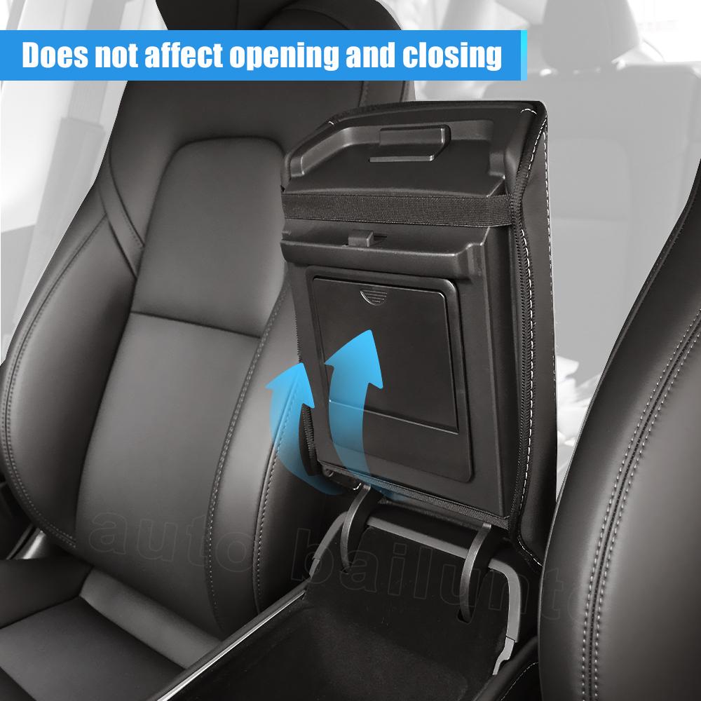 For Tesla Model 3 Model Y 2023-2017 Car Armrest Box Cover Black Central Control Armrest Decoration Interior Car