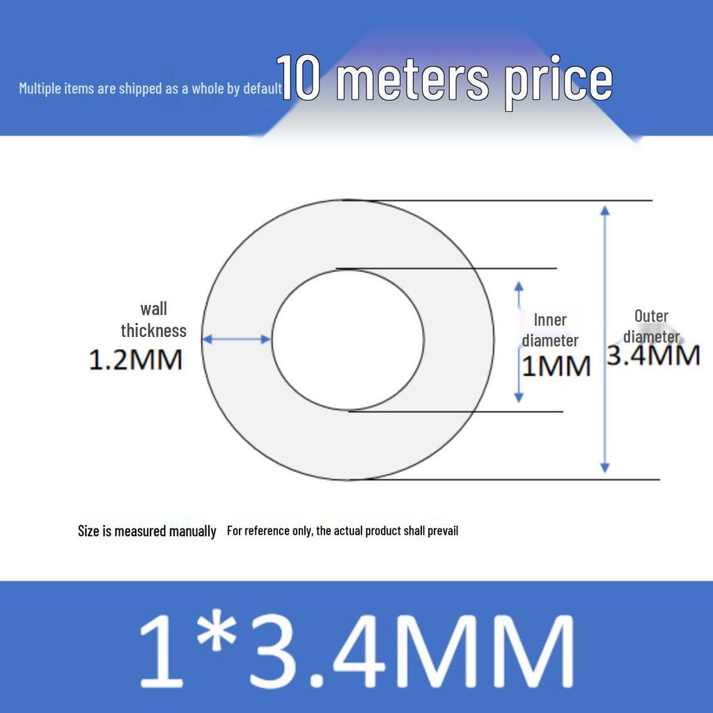 Маленькая высокотемпературная пищевая силиконовая трубка - Внутренний диаметр 0,3-1