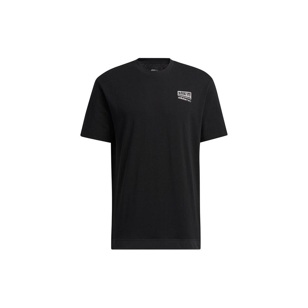 adidas Мужская футболка Neo с рукавами-реглан, черная H45162