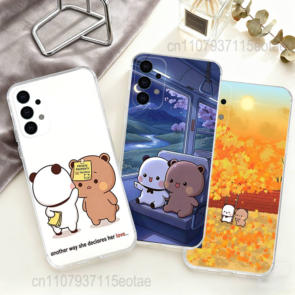 Милый чехол BuBu и D-DuDu для телефона, прозрачный, подходит для Samsung S30, S25, S24, S23, S21, S22, S20, S10, 5G, FE, lite, Plus, Ultra, прозрачный
