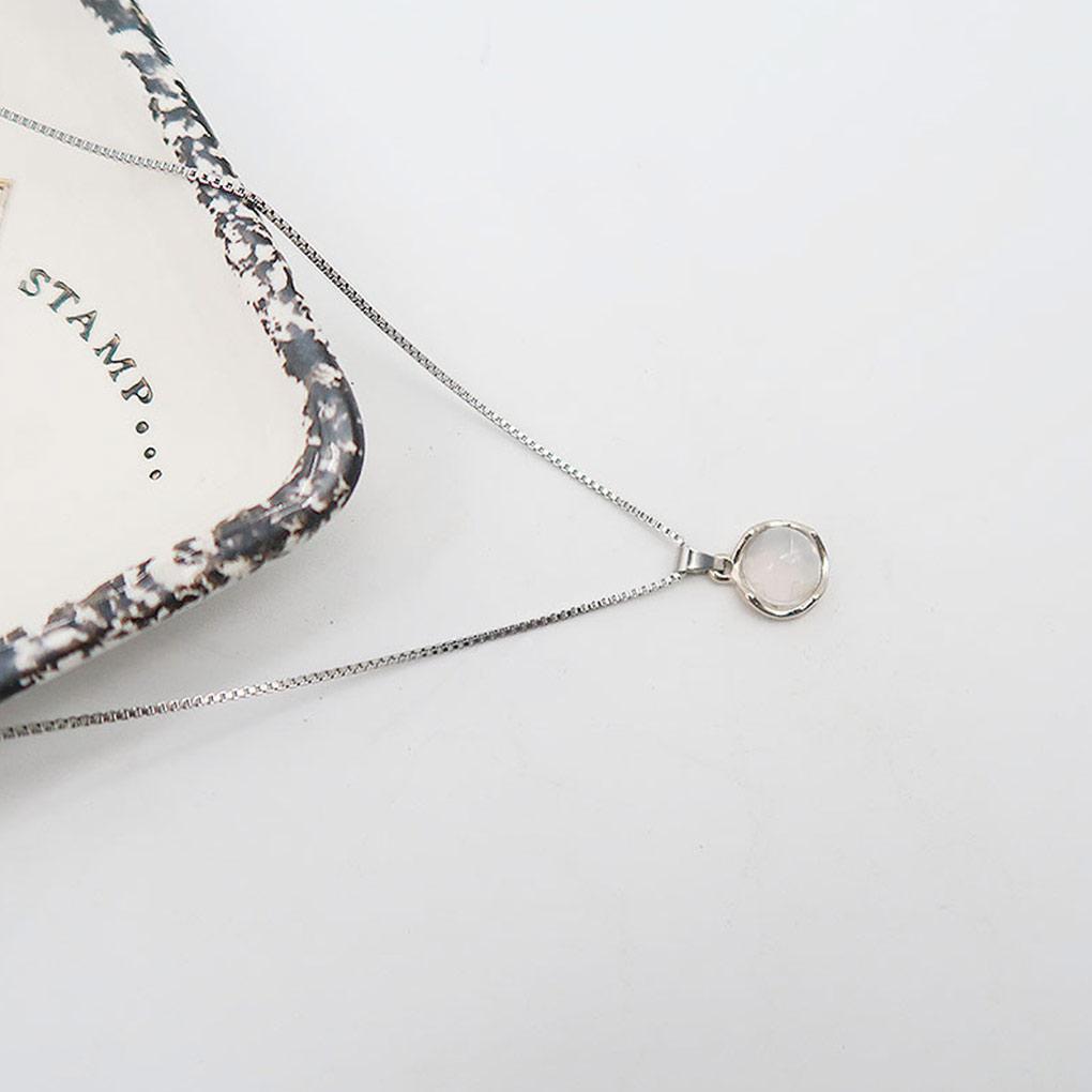 2Pcs Women Geometric Pendant Necklace Steel Chains Neck Decor Ornaments Ladies Jewelry for Dating Party Jewelries