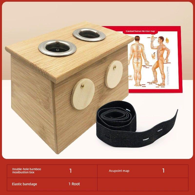 Box Carry-on Acupuncture For Home Moxa Stick Can Barrel Wooden Fixed Column Smoked Moxibustion Device Universal for Entire Body Moxibustion Box Tools