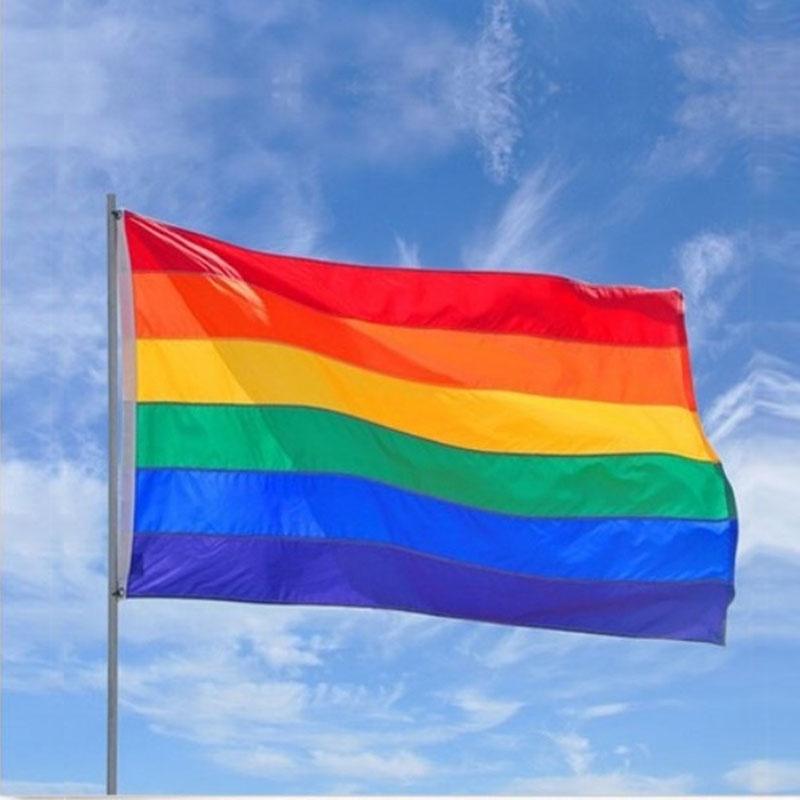 Vibrant Rainbow Lgbt Flag 5ft X 3ft Ideal For Festivals And Parades With Metal Eyelets