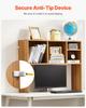 VEVOR Desktop Bookshelf, 1-Tier Wood Desktop Storage Organizer, 37" x 9.4" x 28.7" Office Storage Rack Wood Display Shelf