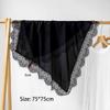 Lace Trim Shawls Solid Color Wraps Fashion Square Scarf  Beach