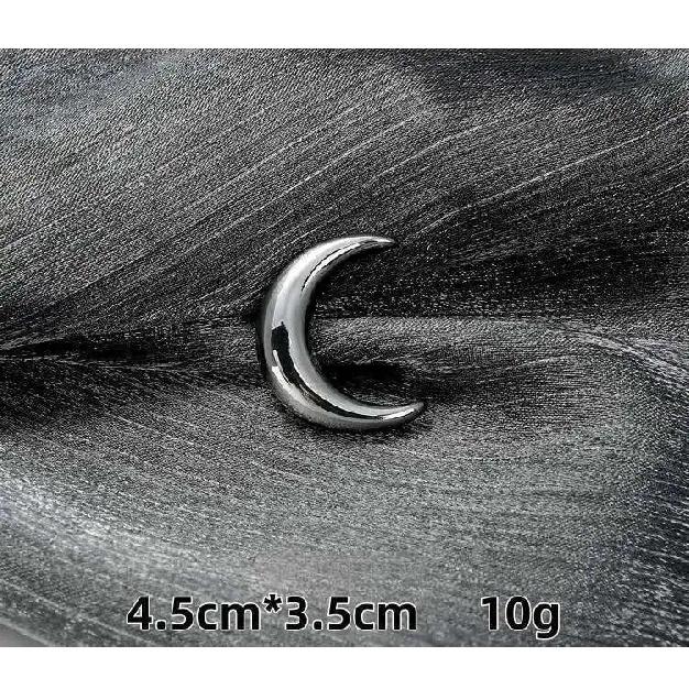 Versatile Geometric Curved Suit Shirt Accessories Fashionable Alloy Brooch Pin Fahsion Luxury Men Brooches Creative Metal Moon