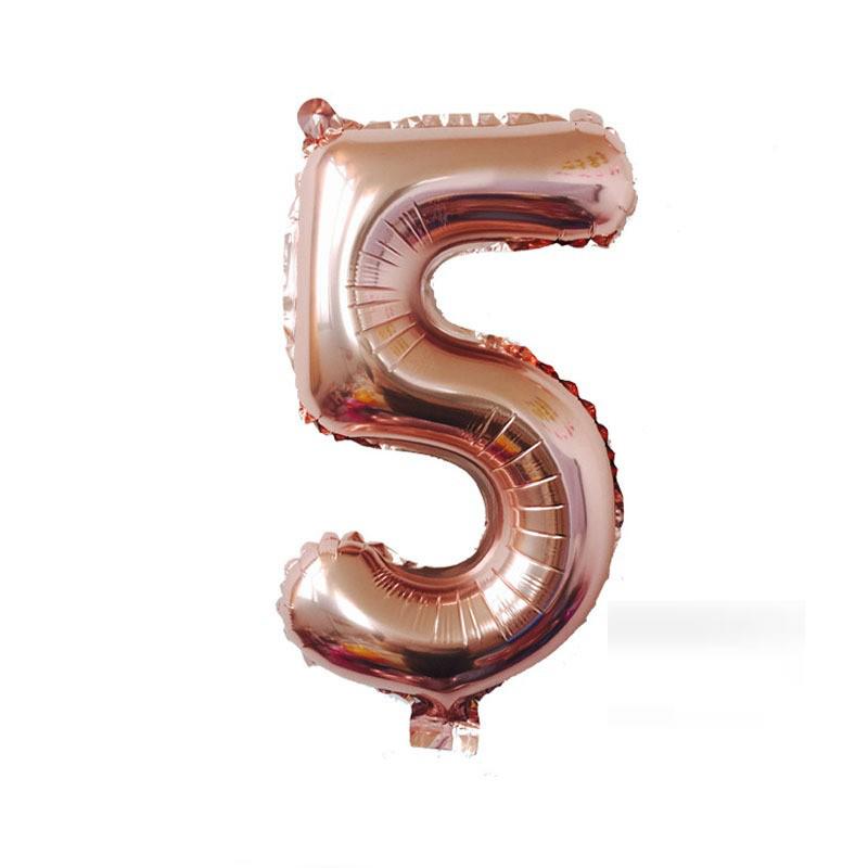 32-Inch US Number Birthday Party Balloons - Individual Aluminum Film