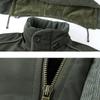 Men's Winter Extra Fleece and Thick Casual Overalls Coat Lamb Fleece Lining Quilted Jacket