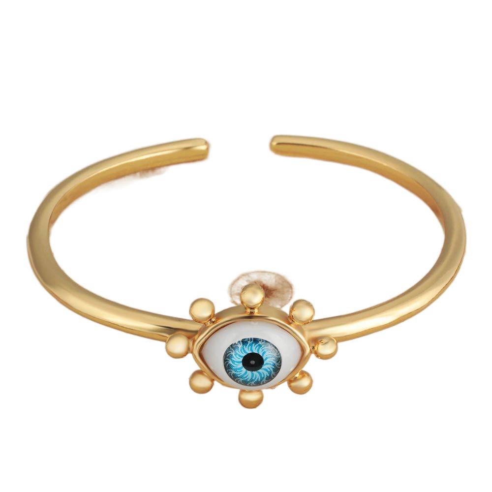 New European and American Oil Dripping Devil's Eye Open Bracelet Jewelry Fashion Bracelet