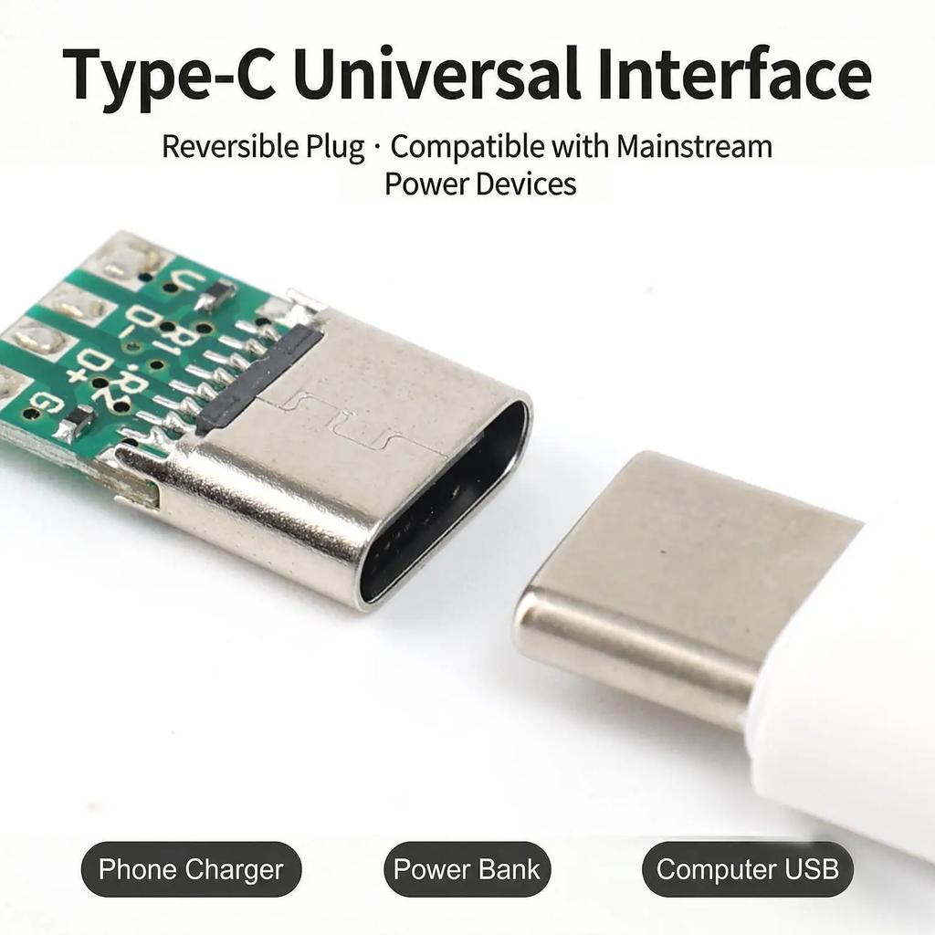 20-1 шт. 5/6-контактные female разъемы Type C USB Электрические клеммы Пайка DIY Кабель данных Поддержка Платы PCB Разъем Оборудование Ремонт