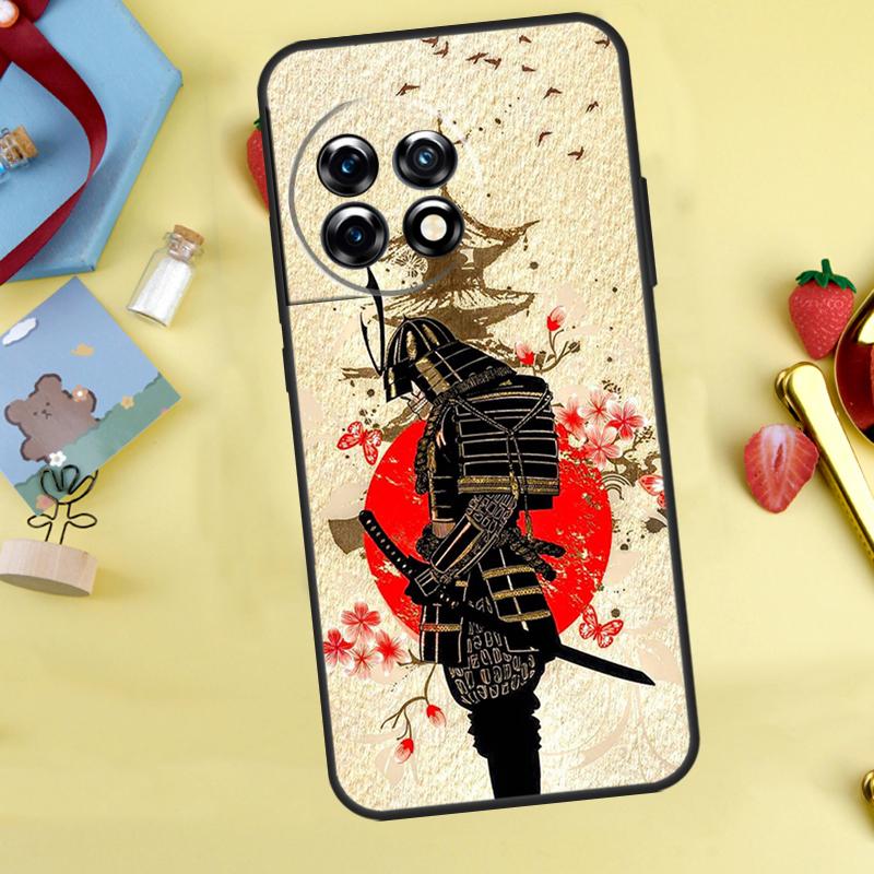 Samurai Japan Art Cover For OnePlus 13R 13 12 12R 11 10 Pro 8T 10T OnePlus Nord 4 CE 2 3 Lite N30 N10 N20 Case