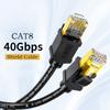 0.5m/1m/2m CAT8 Network Cable 40Gbps Ethernet Wire Double Shield 26AWG Pure Copper Jumper Line for PC Computer Laptop Lan Cord