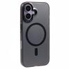 Чехол для iPhone 16, совместимый с MagSafe Laser Effect TPU+Acrylic Phone Cover - черный