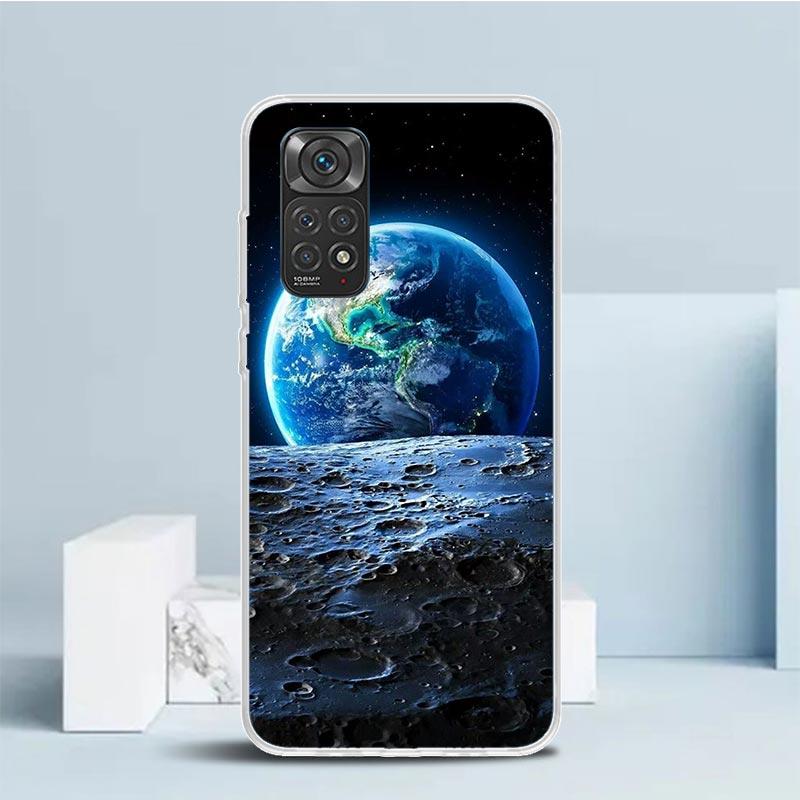 Мягкий чехол 'Звезды Земли Космос' для телефона Xiaomi Redmi Note 15 14 13 12 Pro Plus Чехол 14S 11S 11T 11E 10S 10 4G Чехол с рисунком Redmi